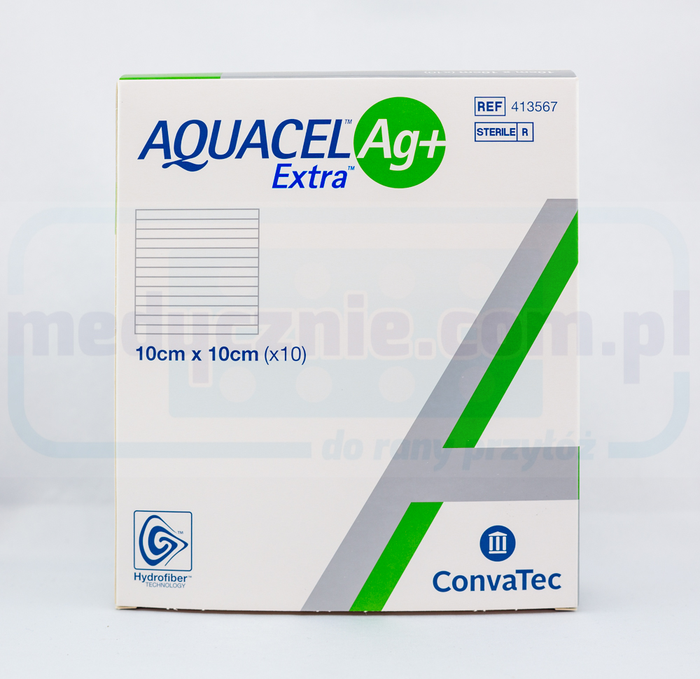 Aquacel Ag Plus Extra 10*10cm Verband mit Silber 1Stk